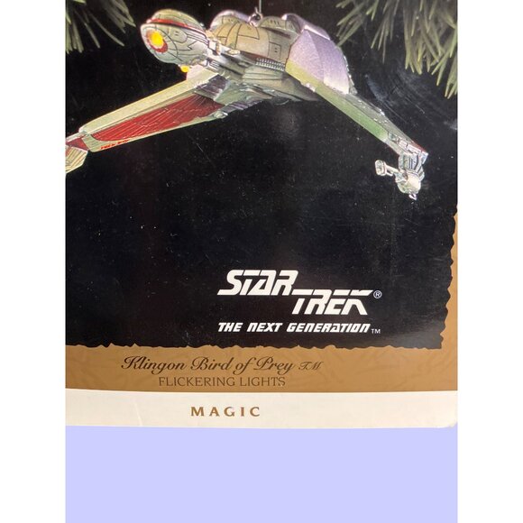 Hallmark Star Trek Klingon Bird Of Prey Ornament 1994 Flickering Lights Magic - Picture 7 of 12